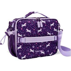 Kids insulated lunch bag unicorn print water resistant lunchbox with bottle pock